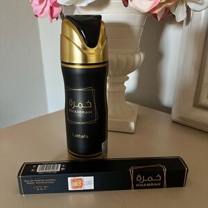 Lattafa Khamrah Body and Travel Size Spray - 2 Piece